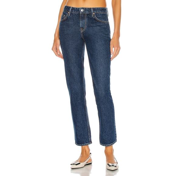 Grlfrnd Kate Low Rise Slim Crop Jeans Pacific Palisades - 25 - Picture 1 of 4